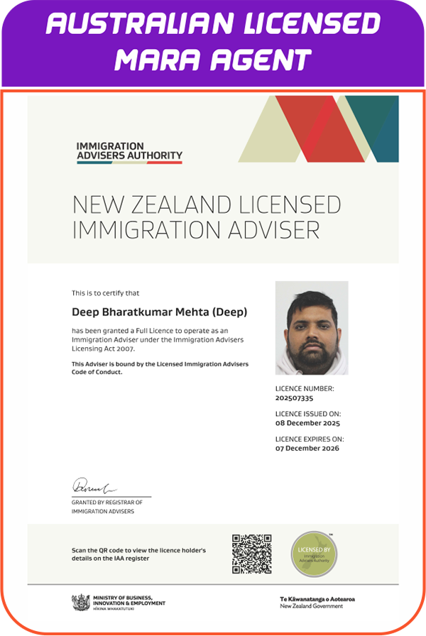 license Australia with Myra Visa